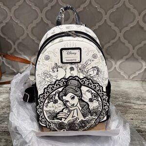 LOUNGEFLY DISNEY BEAUTY AND THE BEAST BELLE SKETCH MINI BACKPACK